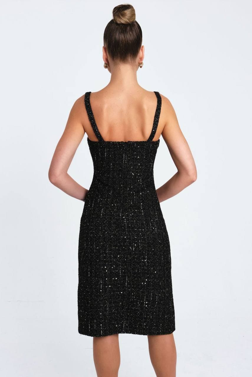 The Parisian Tweed Midi Dress